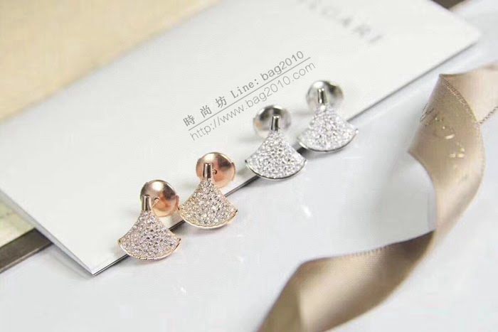 Bvlgari飾品 寶格麗18Ｋ鑽石耳釘  zgbq3080
